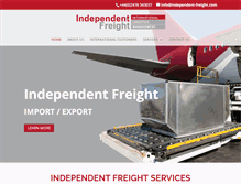 Tablet Screenshot of independent-freight.com